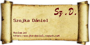Szojka Dániel névjegykártya